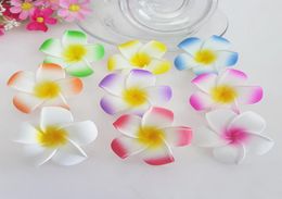 100pcs 5CM 6CM 8Colors hawaiian 5colors real touch artificial plumeria flower diy hair accessory pe frangipani wedding party decor3796788