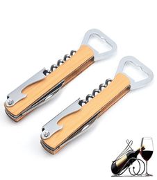 Whole Wooden Handle Professional Wine Opener Multifunction Portable Screw Corkscrew Wine Bottle Opener8140804