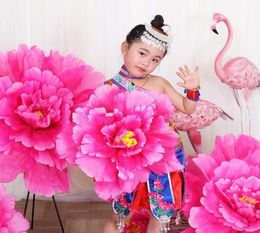 Decorative Flowers Wreaths Big Artificial Flower Head Fake Peony Handhold Dance Performance Stage Show Props DIY Home Wedding Ba3048365