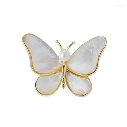 Brooches Brooch High-end Women's Shell Bow Corsage Pin Anti-fade Delicate Light And Luxurious Sense Suit