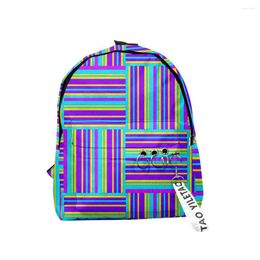 Backpack Hip Hop Geometry Backpacks Boys/Girls Pupil School Bags 3D Print Keychains Oxford Waterproof Cute Small