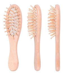 Bamboo Bristles Detangling Wooden Hair Brush Wet or Dry Oval Hairbrush 16453cm for Women Men and Kids 481 V23180209