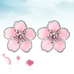 Dangle Earrings Prom Cherry Blossoms Sterling Silver Flower Dangler Women