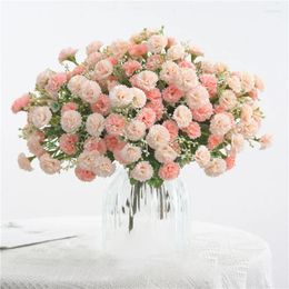 Decorative Flowers Artificial For Wedding Home Christmas Living Room Decoration Scrapbook Diy Party Candy Box Silk Hydrangea Bridal Bouquet