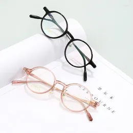 Sunglasses Frames Acetate Round Eyeglass Frame Ultra Light Titanium High Quality Men Myopia Reading Glasses Women Prescription Optical