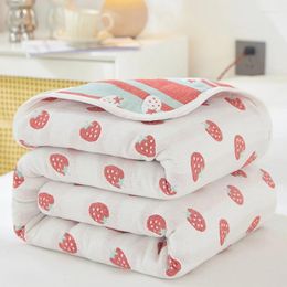 Blankets Skin-friendly Blanket Cotton Gauze Towel Fluffy Hygroscopic Cute Summer Lightweight Washable