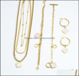 Pendant Necklaces Manufacturer Custom Gold Necklace Four Leaf Clover Jewe Dh0Ye8394816