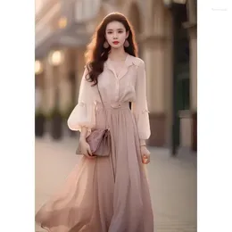 Work Dresses High-end And Slimming Style In Spring Summer Pink Shirt Half Skirt Two-piece Elegant Party Club Set