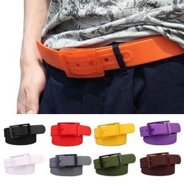 Belts For Men Women Plain Candy Colours Silicone Rubber Leather Wavy Shape Belt Plastic Buckle Cute Without Metal