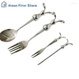 Forks Ice Cream Scoop Prevent Scratches Powerful Smooth Fork Teeth Pattern Kitchen Accessories Stirring Stick Mirror Polishing