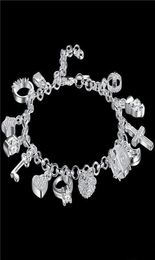 Whole fashionable women039s 925 sterling silver bracelet 925 silver bracelet jewelry womens accessoires 4343170