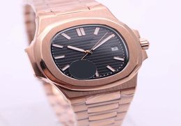 Highgrade 2813 Automatic Movement Gorgeous Rose Gold Mens Watch Watches Oval Black Dial Skeleton Transparent Case Back Wristwatche1953688