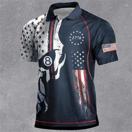 Men's Polos Polo Shirt 3d Vintage Printed Men Clothing Summer Casual Short Sleeved Loose Oversized Street Fashion Tops Tees