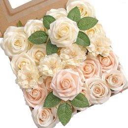 Decorative Flowers Artificial Rose Fake For Home Decor Party Garden Wedding Decoration Garland Accessories DIY Craft Bouquet