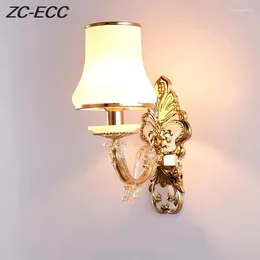 Wall Lamp ZC-ECC Nordic Modern Creative Gold Led Crystal Bedroom Bedside Lights Aisle Living Room Background Sconce Lamps