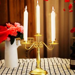 Candle Holders European Style Vintage Holder Wrought Iron Christmas Candlestick Romantic Dinner Portavelas Wedding Decorations JD50ZT