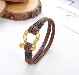 Women039s Jewellery men039s bracelet leather rope chain bracelet stainless steel sailing survival thick rope chain summer sty17112603