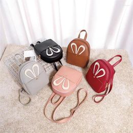 Shoulder Bags Women Ears Simple Small Square Bag PU Diagonal Cross Mini Zipper Wallet