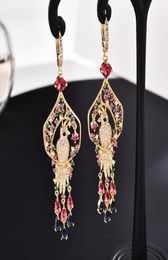 Fashion Long Tassel Crystal Earrings Wedding Silver Jewelry 2019 New Fashion Bird Stud Earrings Designer Dangle Jewellery6994150