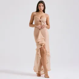 Cover Up Dress Women Swimsuit Side Robes 2024 Summer Hollow Out Swimwear Sexy Bikini Ups Maxi Dresses