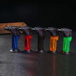 Custom Plastic Windproof Refillable Butane Without Gas Rechargeable Scorch Cigar Torch Lighter Wholesale Jet Flame Lighter