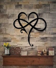 Infinity Heart Steel Wall Decoration Personalised Metal Wall Home Bedroom Art Ornaments Anniversary Gifts MUMR999 2106154915145