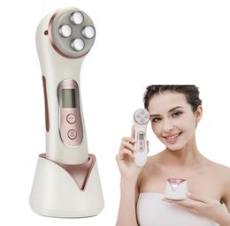 EMS MicroCurrent Vibration Skin Care Tighten Lifting Facial LED Pon Radio Frequency Wrinkle Removal Beauty Massager Machine1321226