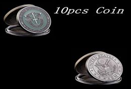 10pcs US Army Craft Special Forces De Oppressoliber Military Green Beret USA 1oz Challenge Coin9309366