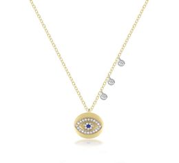 Gold plated lucky evil eye charm necklace cz drop elegance fashion Jewellery women elegance fashion pendant necklaces8392459