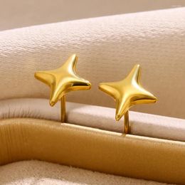 Stud Earrings Stainless Steel Star Light For Women Girls Hypoallergenic Fashion Daily Wear Ear Personalized Jewelry Gift