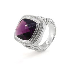 Classic 925 Sterling Silver Black Agate Rings Vintage Topaz 14mm Ring For Woman Jewellery 2022 New Party Gift6333126