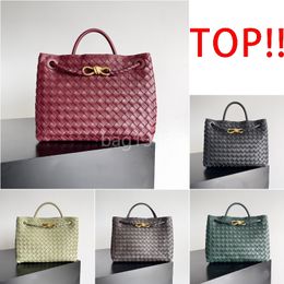 beach bag designer andiamo tote bag woven bag luxury handbags for woman high quality nappa lambskin leather bag large capacity purse burgundy purses shoulder bag