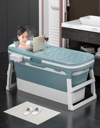 Portable 138m Large Bathtub Adult Folding Tub Massage Adult Bath Barrel Steaming Dualuse Baby Tub Home Spa Home Sauna6476884