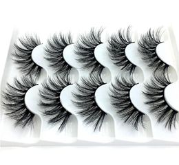 2020 NEW 5 pairs 100 Real Mink Eyelashes 3D Natural False Eyelashes Mink Lashes Soft Eyelash Extension Makeup Kit Cilios 0167533079