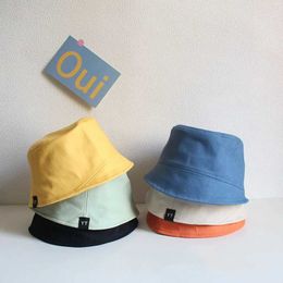 Caps Hats Candy Color Baby Bucket Hat Summer Soft Cotton Kids Fisherman Hats For Girls Boys Plain Outdoor Beach Sun Cap