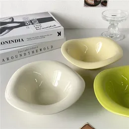 Bowls Ceramic Cream Style Afternoon Tea Dessert Fruit Salad Cafe Tableware Design Bowl