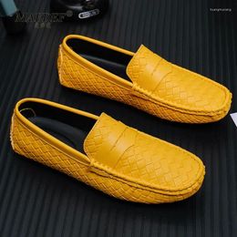 Casual Shoes YRZL Men Loafers Luxury Leather High Quality Moccasins Comfortbale Breathable Slip On Driving Big Size 48