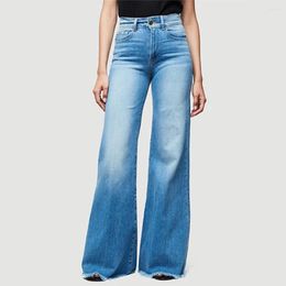 Women's Jeans 2024 Lady Flare Pants Y2k Women Vintage Denim Ladies High Waist Fashion Stretch Pocket Trousers Wide Leg