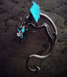 Hoop Huggie Luminous Dragon Earrings Black Male And Female 3 Colors4118328