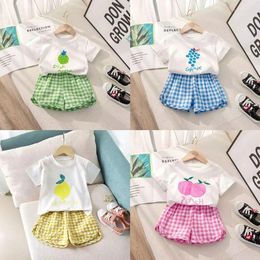 Clothing Sets 9m-4t Sweet Girls Princess Children Clothes Baby Short-sleeved Tops Short Suits Summer Casual Cute Print Outfits