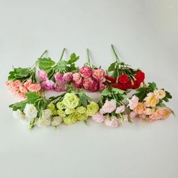 Decorative Flowers 1 Bouquet 10 Head Carnation Artificial Spring Flower Fresh Mother's Day Simulation Home Party Wedding Decor