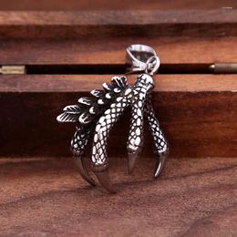 Pendant Necklaces Punk Retro Creative Dragon Claw Stainless Steel Personalized Tide Men's Animal Necklace Fashion Jewelry Gifts Wholesale