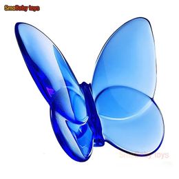 Coloured Glaze Crystal Butterfly Ornaments Model Home Decoration Crafts Holiday Party Gifts 240430