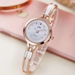Wristwatches Watch Women's Small Round Dial Korean Fashion Lifestyle Waterproof Ladies Watches Stylish Bracelet Wristwatch Reloj Para Mujer