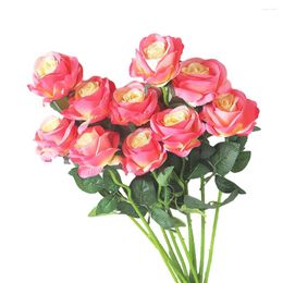 Decorative Flowers 10pack/lot Dazzling Roses For Home Decor - Bring Life To Any Room With These Beautiful Rose Are Very