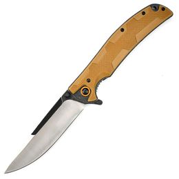 Cmp-D2 New Style Steel EDC Folding Knife With ABS Handle Portable Fishing Hiking Tactical Defensive Knife OEM Custom Supported