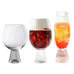 Wine Glasses 2pcs Fashion Exquisite 200-500ml Vertical Stripes Goblet Red Champagne Brandy Cocktail Beer Steins Cup Drinkware Set