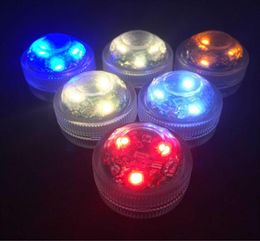 Submersible led light waterproof led floralyte multi Colours led tea light with remote control 100pcslot6342244