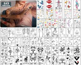 Metershine 60 Sheets Tiny Waterproof Temporary Tattoo Stickers of Unique Imagery or Totem for Girl Men Women89048469415424