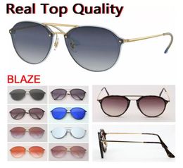 Womens sunglasses blaze aviation designer men sunglass ladies gradient flash style supper quality Fashion uv400 nylon lens metal f6020224